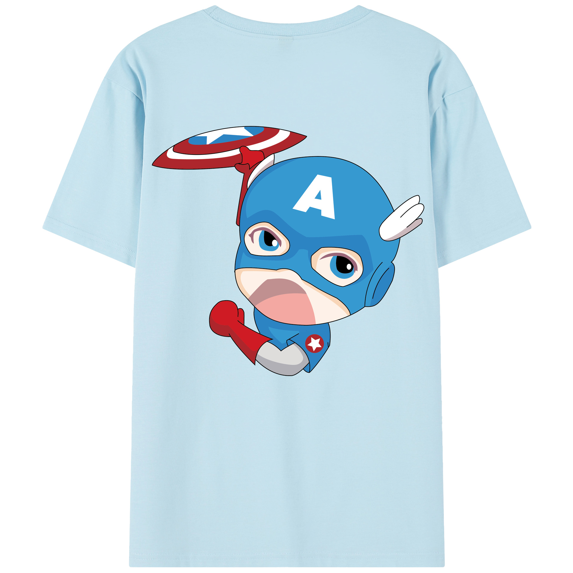 （画像用） アベンジャーズ The Avengers 綿100％半袖Tシャツ（背面プリント）